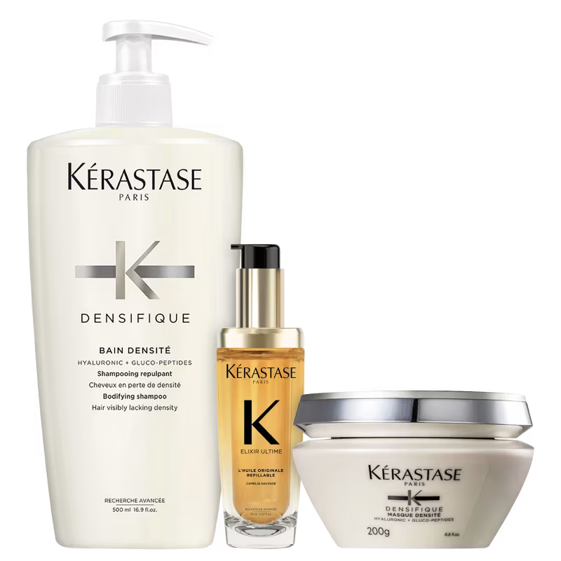 Kit Kérastase Densifique Bain Densité + Elixir Ultime L'Huile Originale Refillable (3 Produtos)
